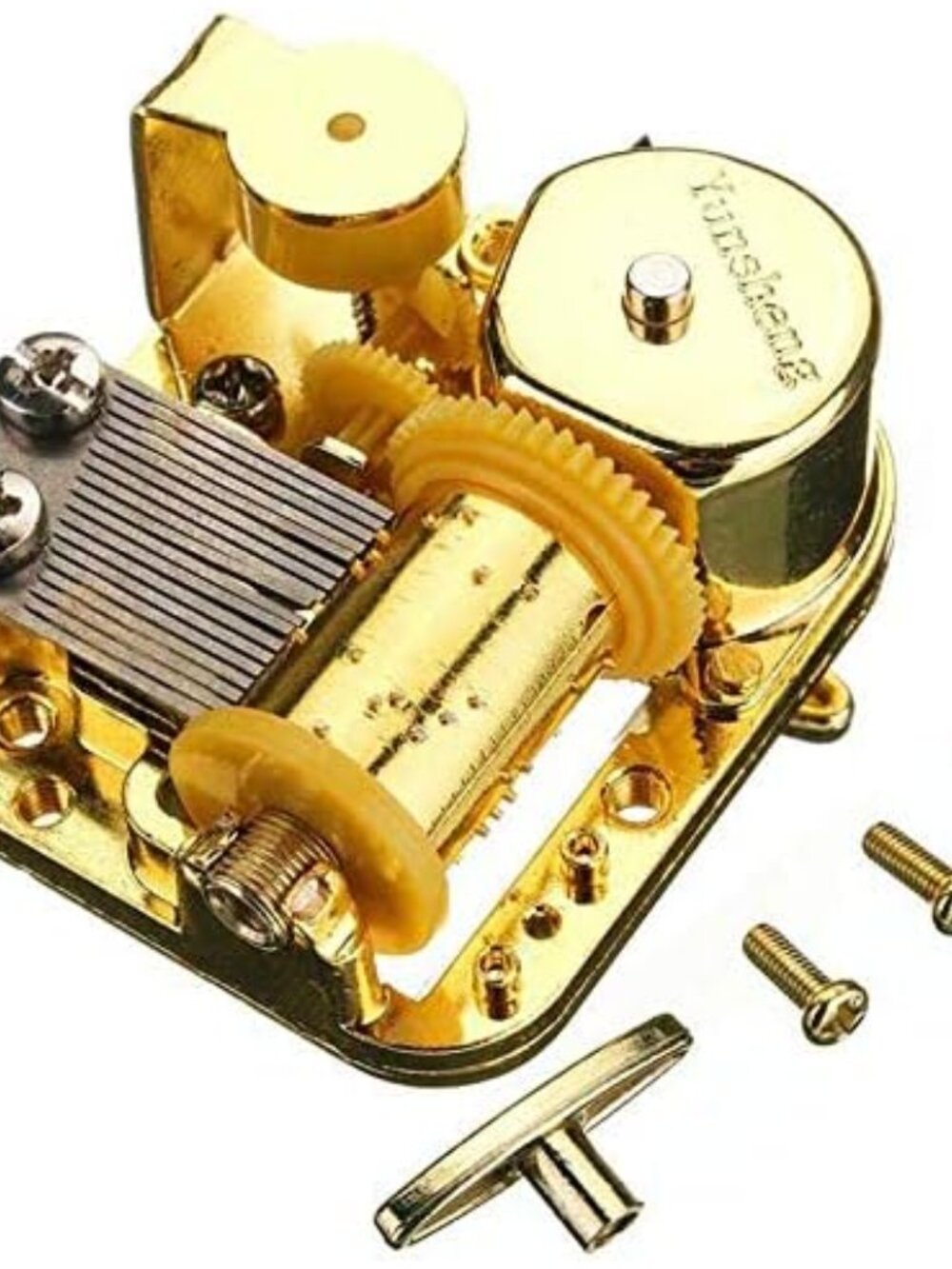 What a Wonderful World Wind Up Music Box Movement, 18 Note Gold Yunsheng Clockwo